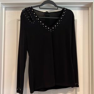 INC Women’s Embellished Cut-out Top Large